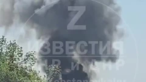 Truck Carring Ammunition Set Alight Near Dovzhansk