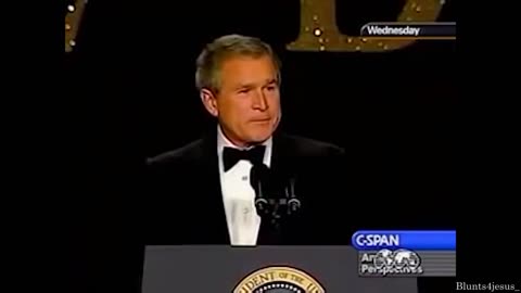 (2004) President George W Bush joking about the WEAPONS OF MASS DESTRUCTION lie only a year after the Iraq invasion