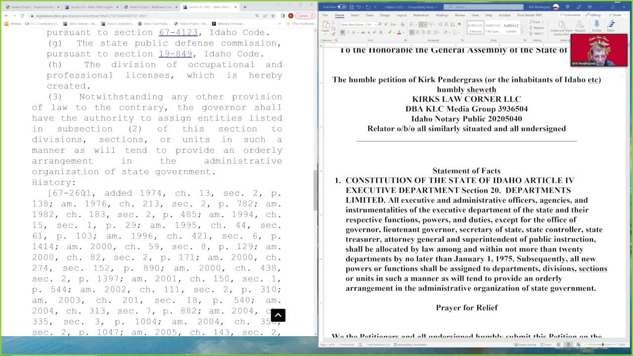 Of the Several Parts of a Petition and drafting of a Petition in real time. 01-25-2023