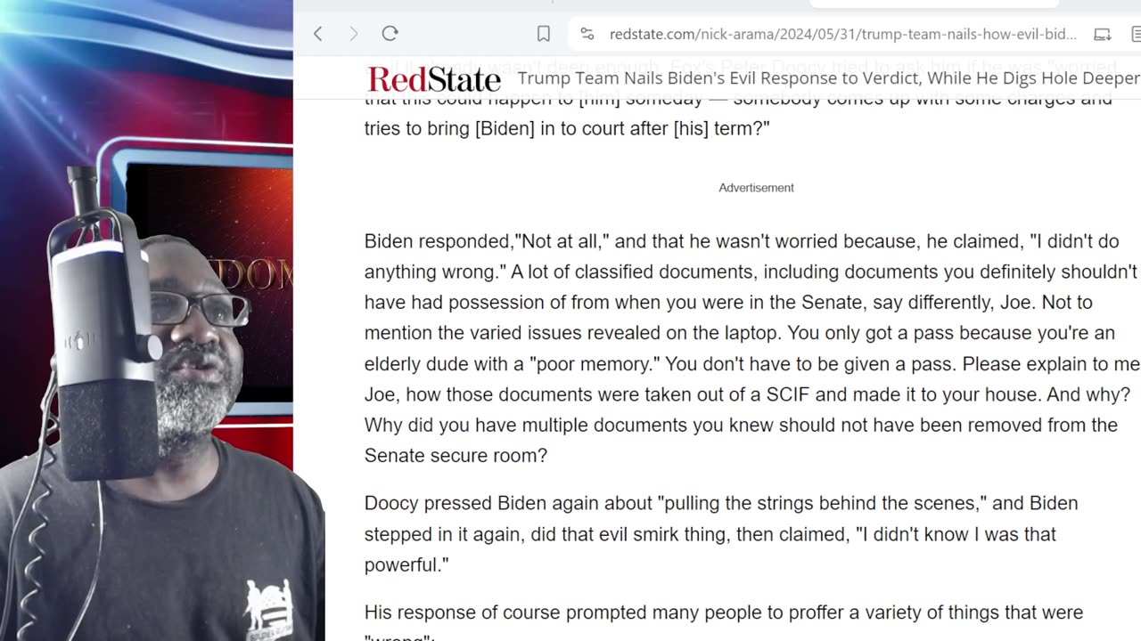 Evil Grin Says All You Need To Know About Biden Response To Trump's Conviction In New York City