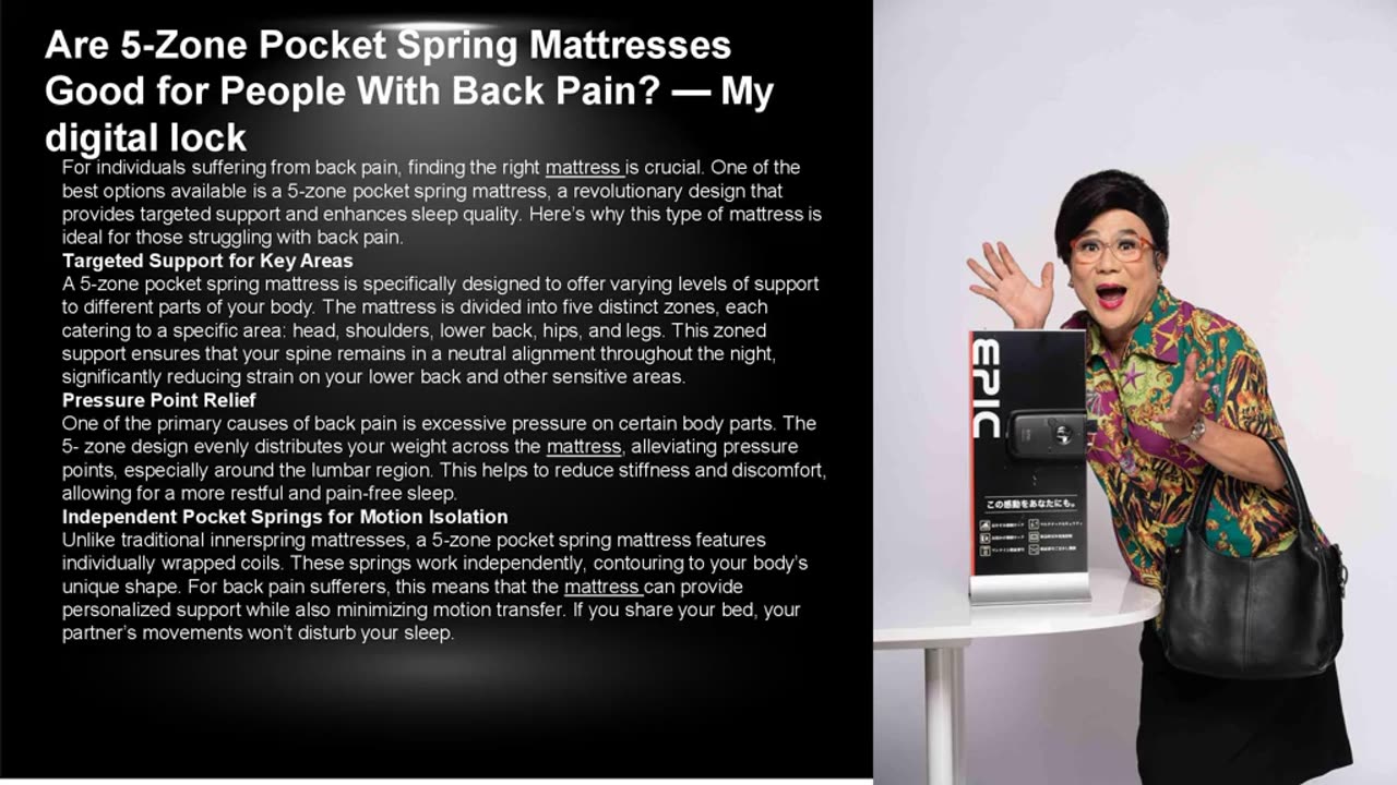 Are 5-Zone Pocket Spring Mattresses Good for People With Back Pain? — My digital lock