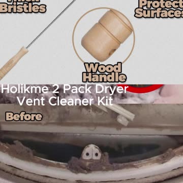 Holikme 2 Pack Dryer Vent Cleaner Kit Clothes Dryer Lint Brush Vent