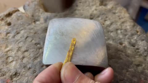 Hammering gold to ring shape