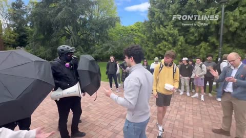 WATCH: Frat boys at the University of Washington challenge Antifa thugs to a push-up contest.