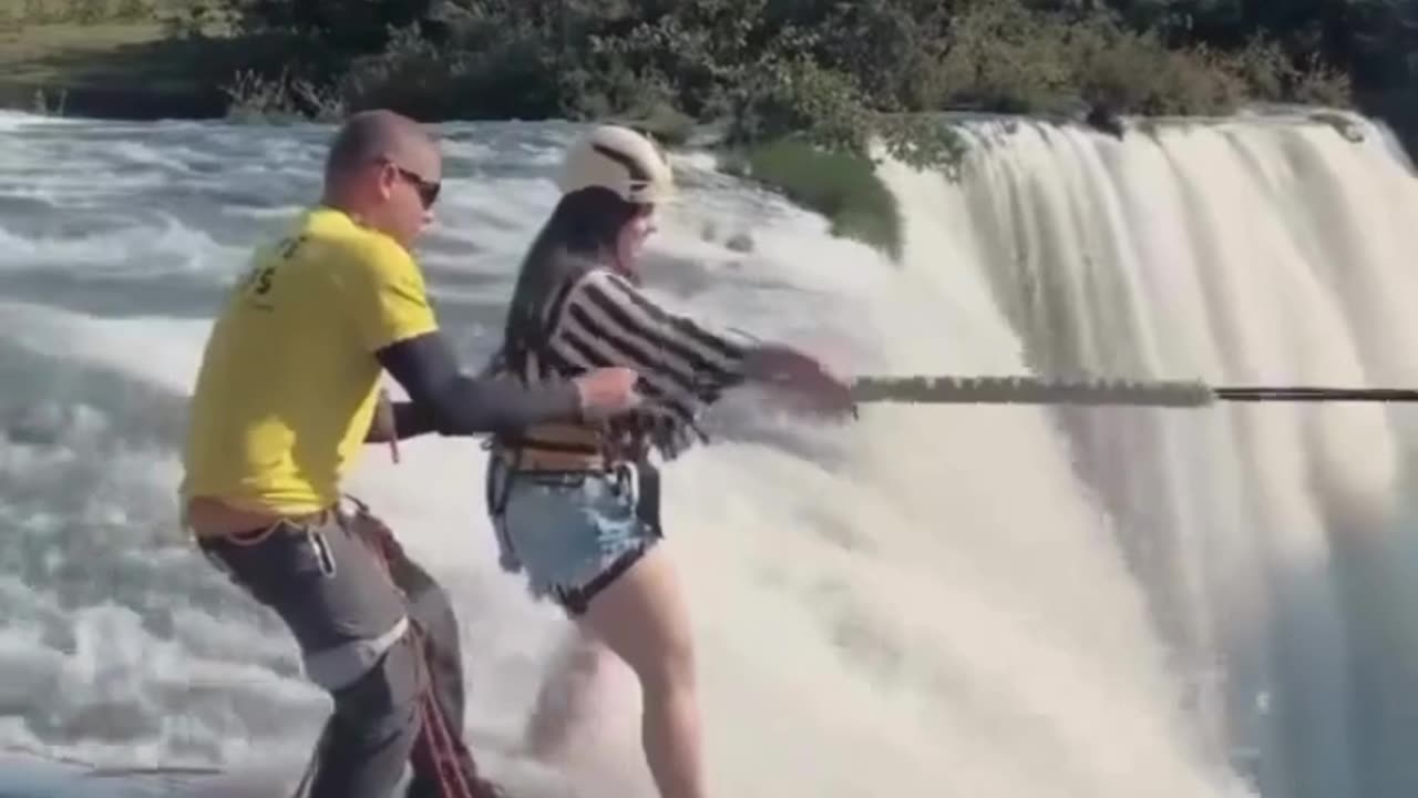 Epic Bungee Jump Over a Waterfall in Brazil! 😱🌊🪂