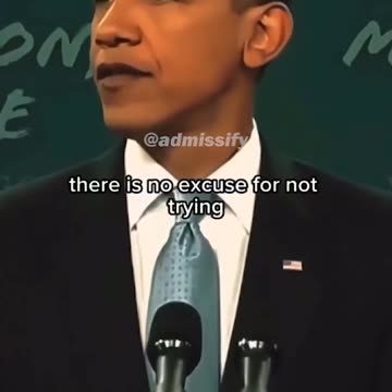 Embrace the challenge Obama said it best: 'There is no excuse for not trying.💪