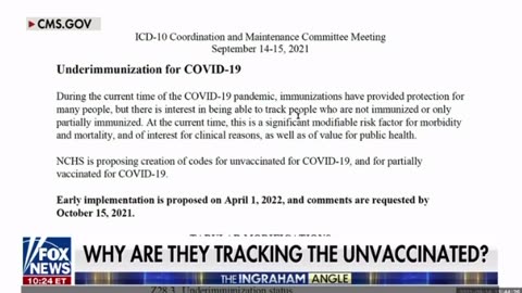 Why are they tracking the unvaccinated?