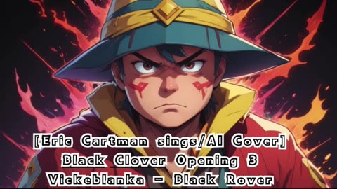 [Eric Cartman sings/AI Cover] Black Clover Opening 3 Vickeblanka - Black Rover