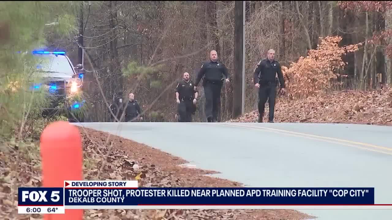 Trooper shot, protestor killed near planned Atlanta police training facility ‘Cop City’