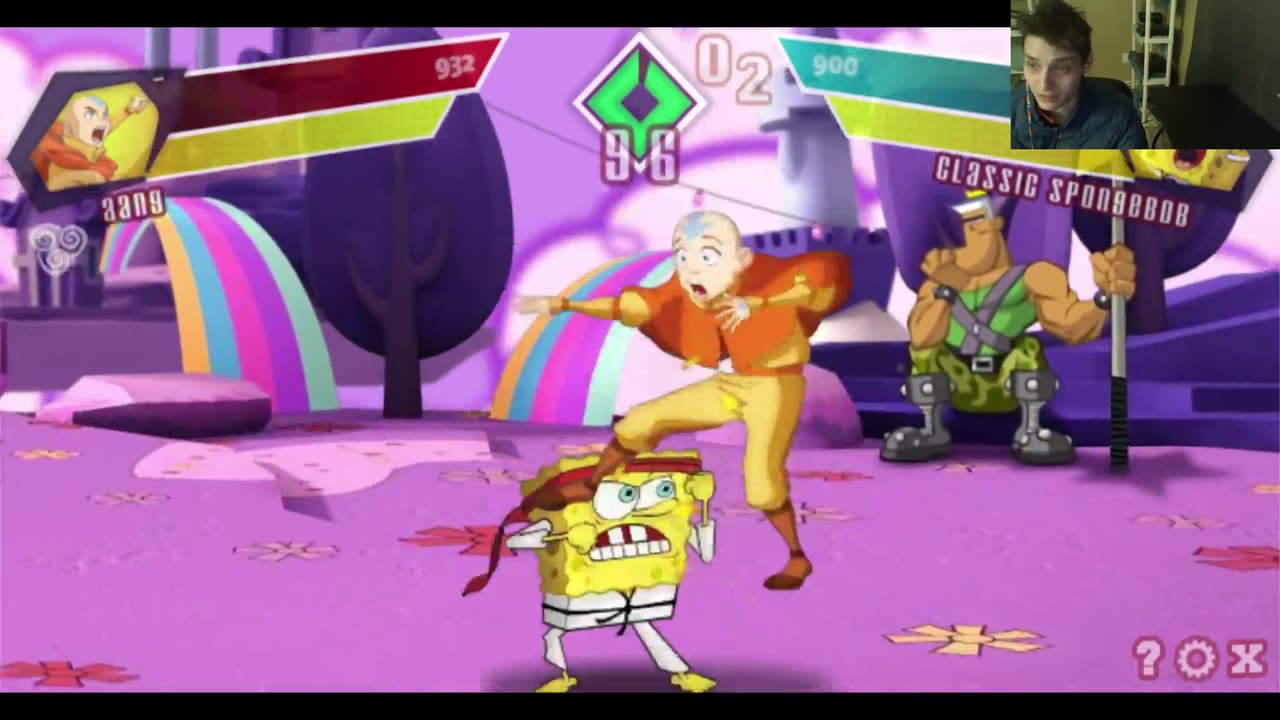 SpongeBob SquarePants VS Aang The Avatar In A Nickelodeon Super Brawl Showdown! Battle