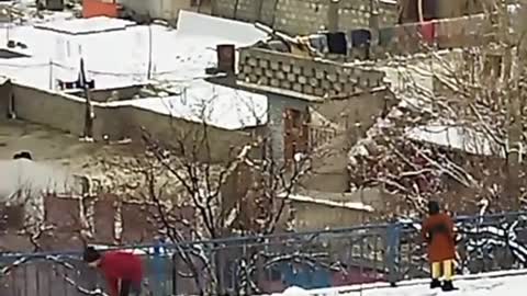 Kids World: ❤️ Kids playing ❤ #view #lake #snowfall #mountains #gilgitbaltistan