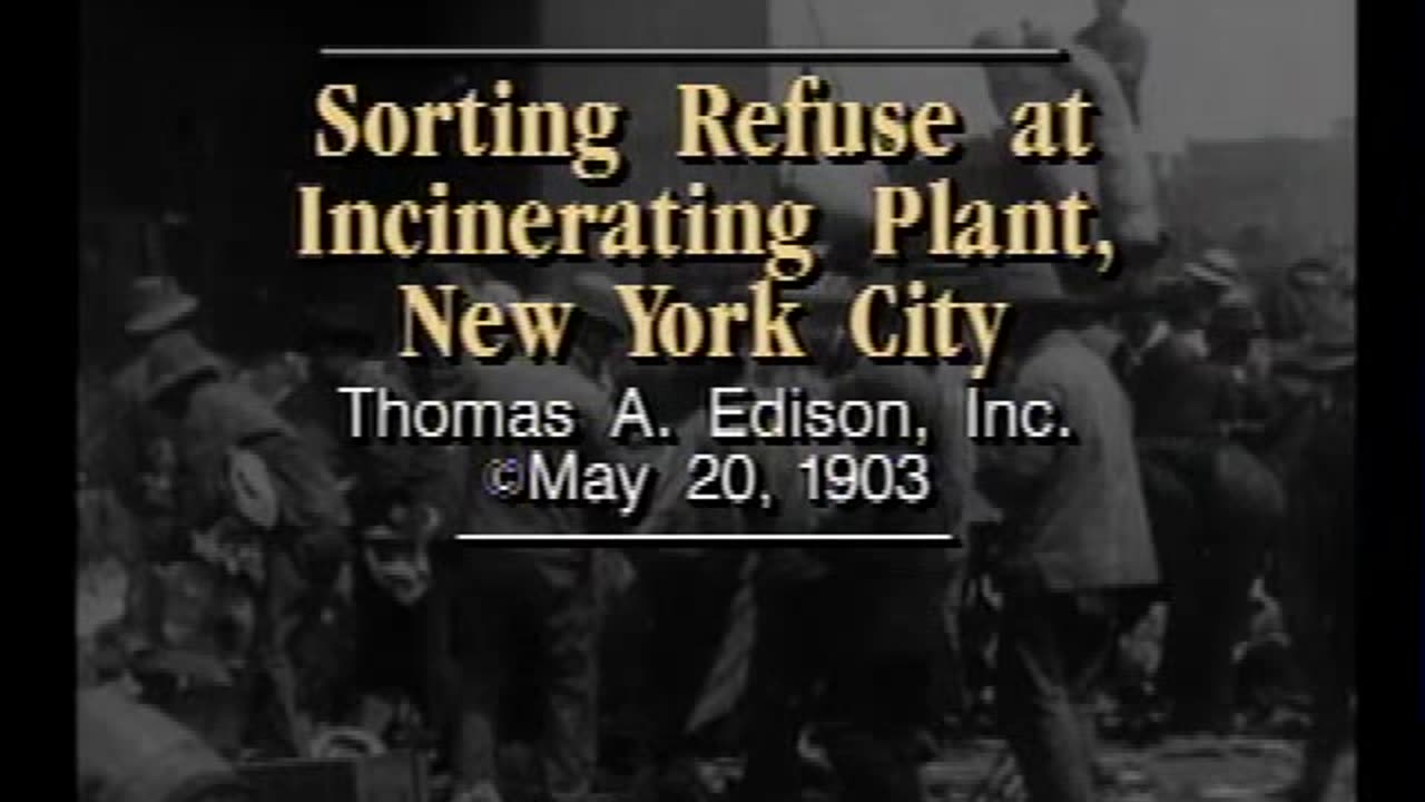 Sorting refuse at incinerating plant, New York City