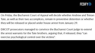 Andrew Tate Getting Released 1/29 (IMPORTANT Update)