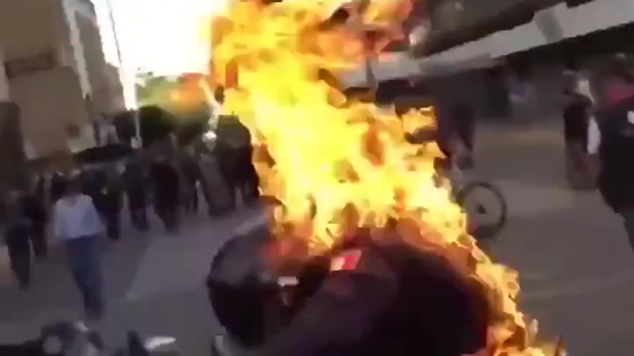 Cop Lit On Fire