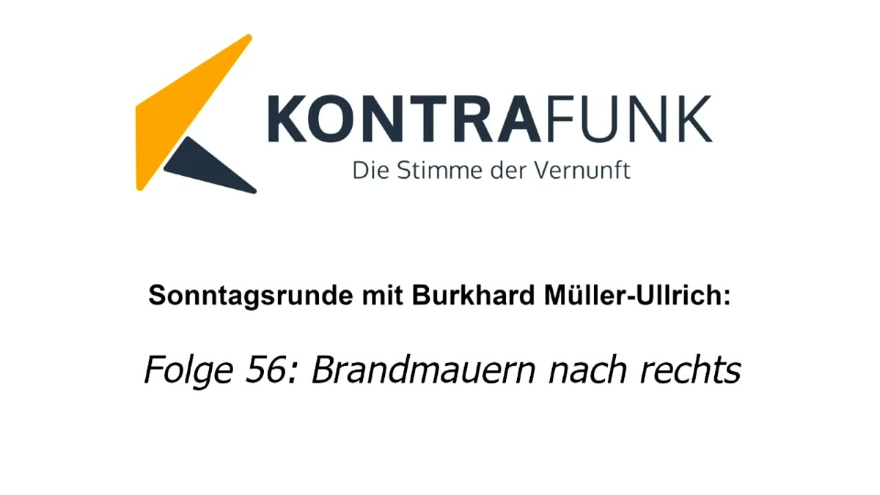 Die Sonntagsrunde mit Burkhard Müller-Ullrich - Folge 56: Brandmauern nach rechts