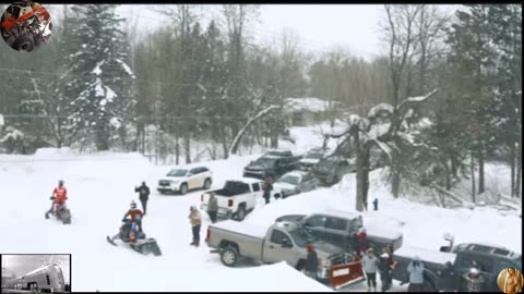 Snowmobile House Jumping