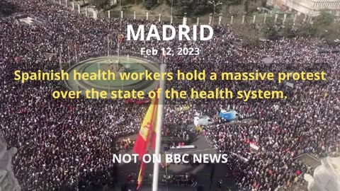 Spanish, Health Workers Hold a Massive Protest!