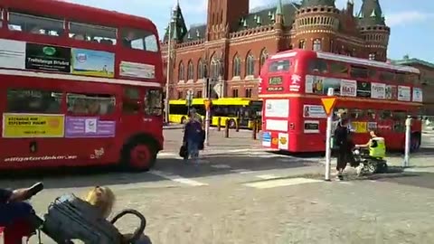 Vid Hamntorget och Kungstorget, Helsingborg 18 Maj 2018