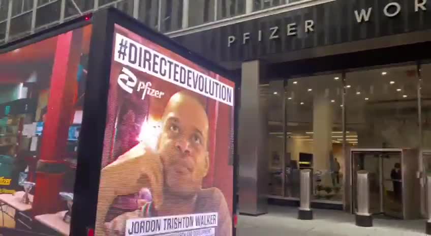 FUNNY: Project Veritas Parks Huge Truck Outside Of Pfizer Headquarters In Epic Troll