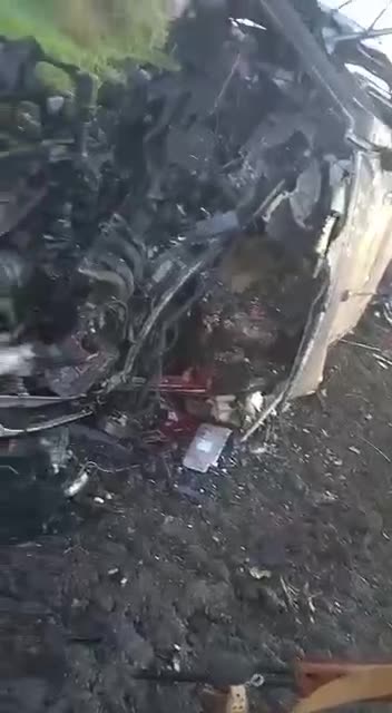 Severely Injured Russian Trapped in a Destroyed Vechicle