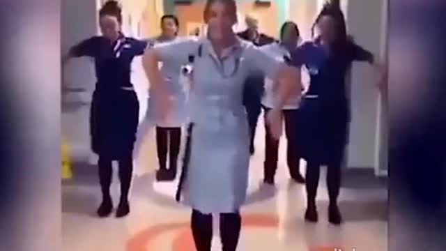 Doctors and Nurses Dancing During the Middle of the Fake Pandemic