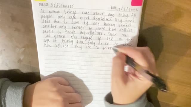 Page 44 of BOOK TWO - SUBJECTS OF LIFE being written