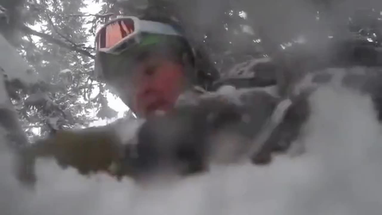 Video from the body camera of one of the Russians who was caught in an avalanche.