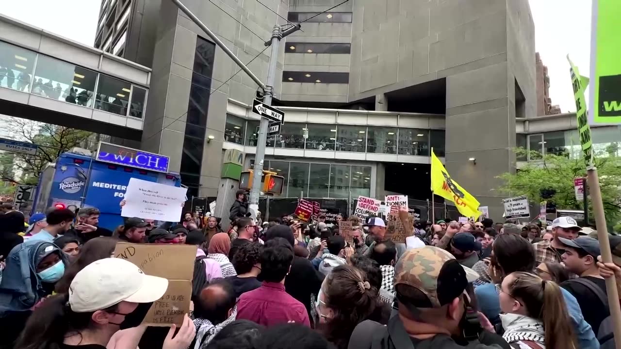 Pro-Palestinian protesters rally near Met Gala