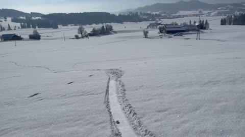 Snowboarden in Seeg Bavaria Germany