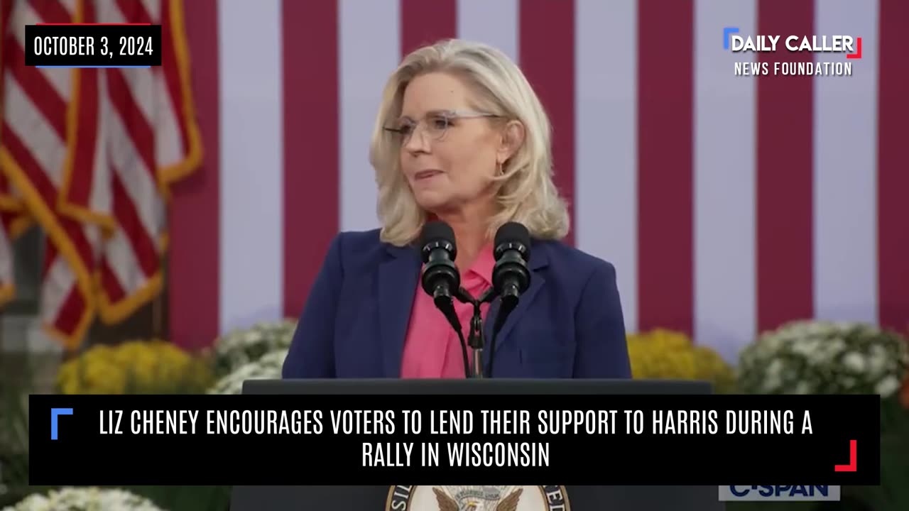 Liz Cheney Encourages Voters to Lend Their Support to Harris During Rally in Wisconsin