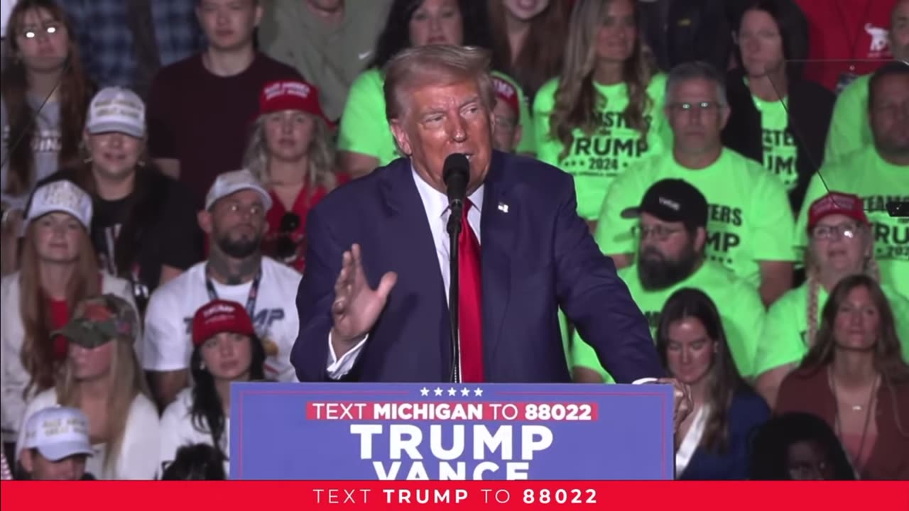 Trump: TIM WALZ can’t be PRESIDENT (vs Vance) - MI rally