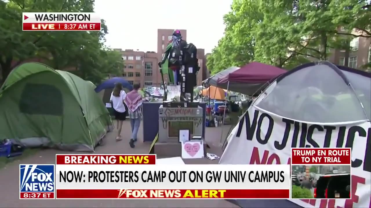 George Washington University Gets VANDALIZED By Anti-Israel Protestors