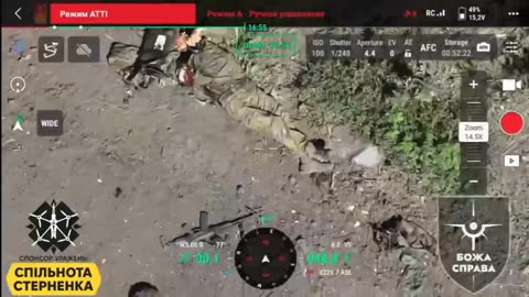 Russian Soldier Rocked By Drone