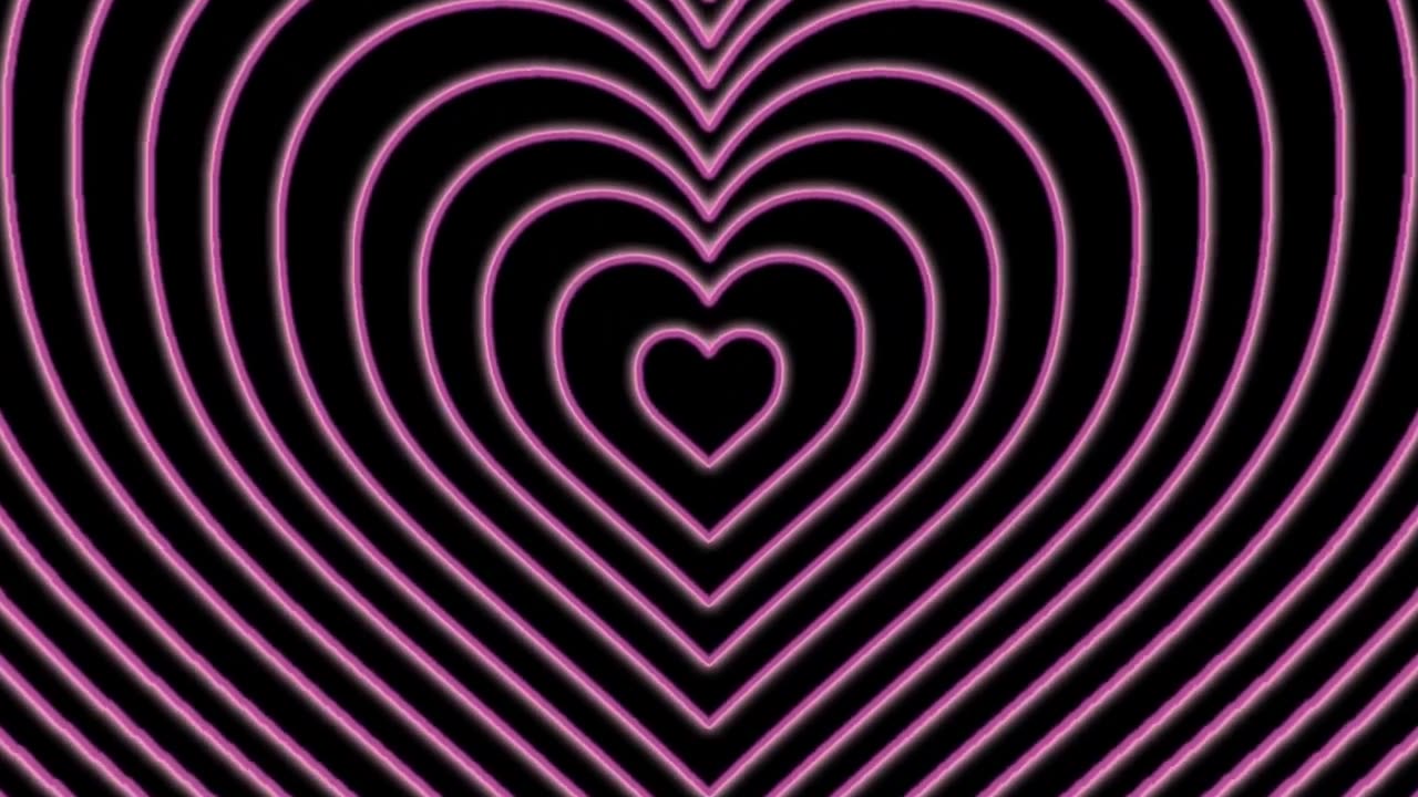 668. Neon Lights Love Heart Tunnel🩷Purple Heart Neon Heart