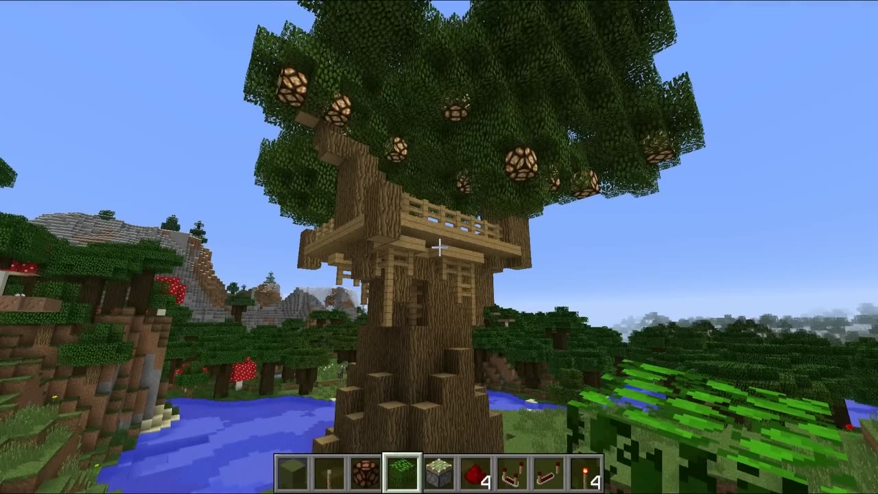 How to make a Redstone TREEHOUSE in Minecraft!