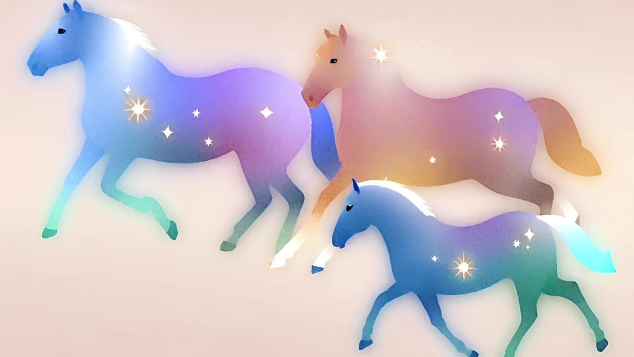The prompt is: Horses (4 pics)