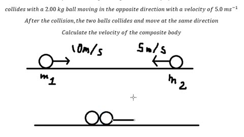 Physics Help: Conservation of Momentum: A ball of mass 6.00 kg moving with a velocity of 10.0 ms