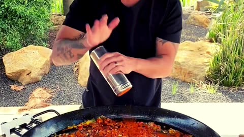 Bringing a taste of Spain to my kitchen! 🍚✨ Who's ready for a paella party?