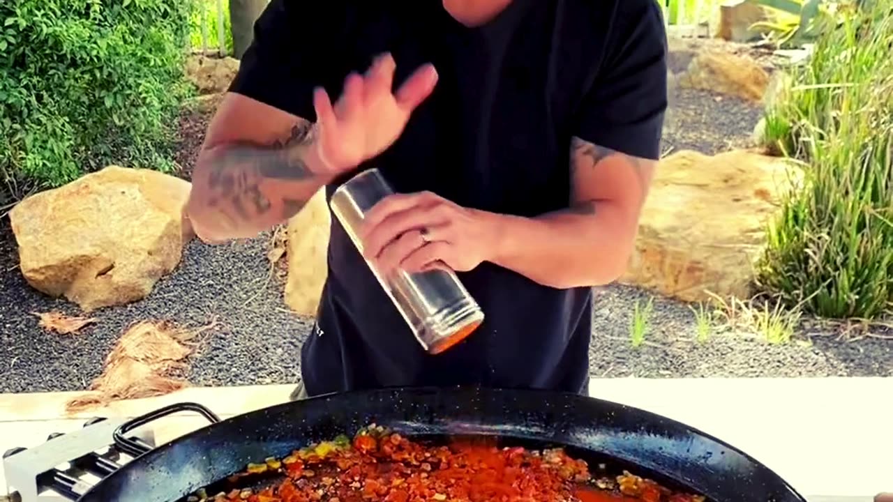 Bringing a taste of Spain to my kitchen! 🍚✨ Who's ready for a paella party?