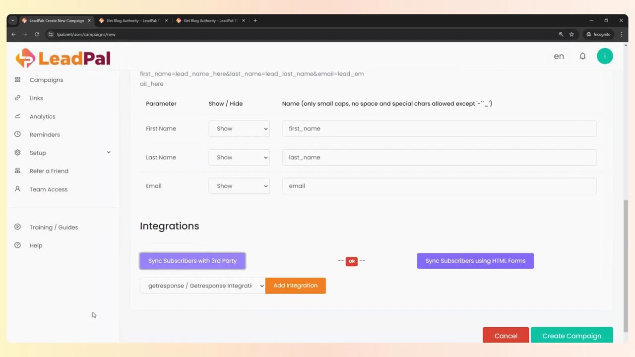 LeadPal Demo: Watch How To Use LeadPal To Create Campaigns and Collect Verified Emails Easily