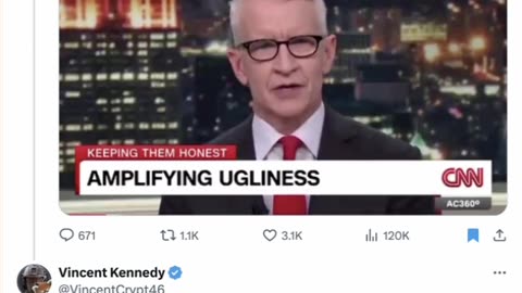 CNN's Anderson Cooper freaks out over Trump's "Qanon" posts