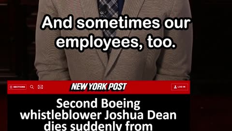 Second Boeing Whistleblower Dies Suddenly from Mysterious Severe Infection