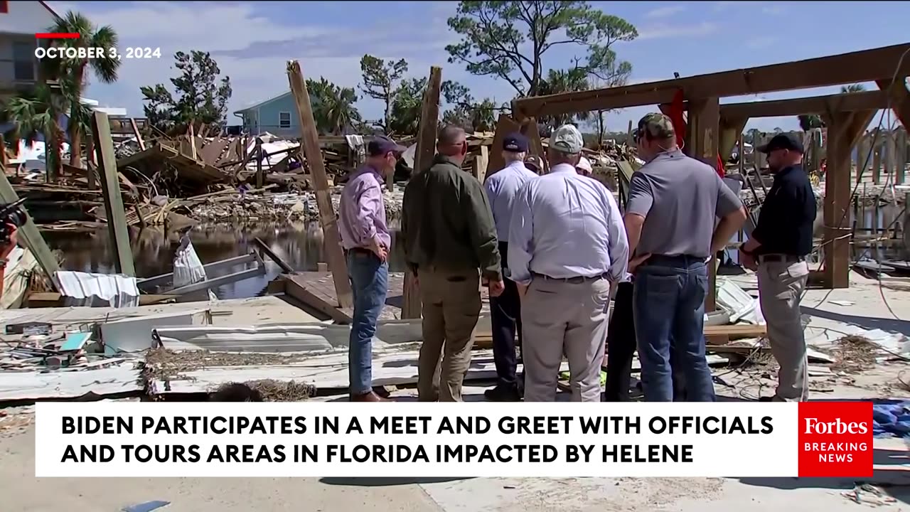 Biden Participates In A Meet And Greet With Officials In Florida And Receives A Briefing On Helene