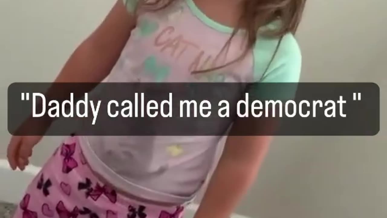 No Commentary Needed "Daddy Called Me A Democrat" Horrible Dad 😂