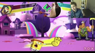 Skipper The Penguin VS SpongeBob SquarePants In A Nickelodeon Super Brawl Showdown! Battle