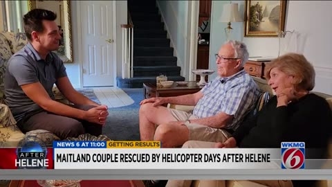 Maitland couple rescued by helicopter days after Hurricane Helene