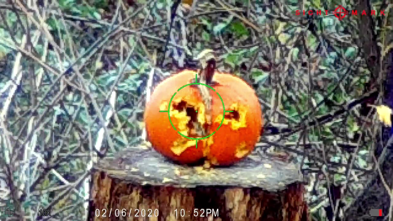 Blasting butt cheeks off a pumpkin - Hatsan Blitz (full auto)