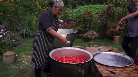 🍅 Massive Tomato Harvest: Making Sauce from 150 Kilos of Fresh Tomatoes