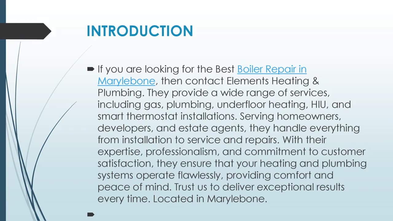 Get The Best Boiler Repair in Marylebone.