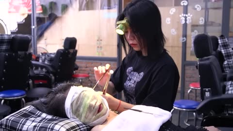 Getting a barbershop massage can take a woman to another world